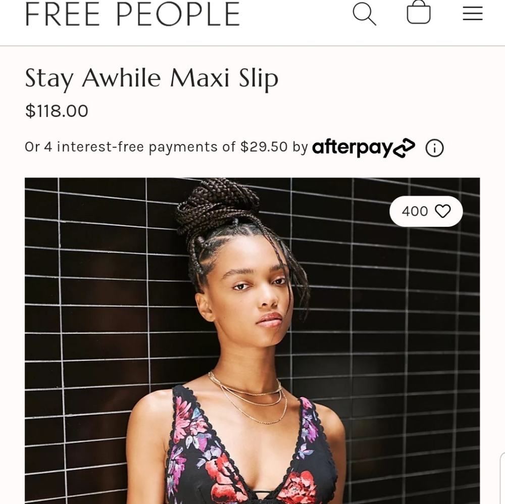 SOLD New $118 Stay Awhile Maxi Slip by Free People - Picture 6 of 6